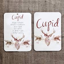 Reindeer Christmas Seating Plan And Table Name Cards