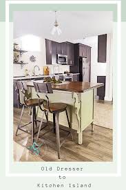 convert old dresser to unique kitchen