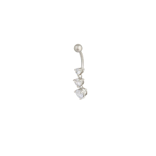 Rhodium Gradual Diamante Trio Drop Belly Bar Lovisa Jewellery Australia Belly Piercings Belly Button Piercing Belly B Belly Bars Belly Lovisa Jewellery
