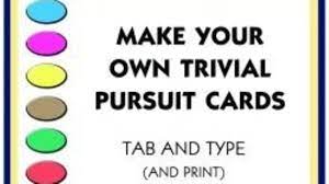 Do you know the secrets of sewing? Make Your Own Trivial Pursuit Cards Hubpages