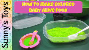 Baby Alive How To Make Colored Baby Alive Food Baby Alive Food Baby Toys Diy Baby Alive