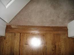 This Is A Simple Close Up View Showing The Use Of A 2 1 4 Cross Board To Create A Prefectly Straight Flush Transition Hardwood Floors Flooring Bedroom Carpet