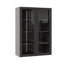 Hampton Bay Designer Series Gretna Assembled 36x42x12 In Wall Kitchen Cabinet With Glass Doors In Espresso Wgd3642 Gres The Home Depot Glass Cabinet Doors Glass Kitchen Cabinet Doors Hampton Bay Designer Series