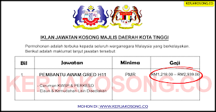 Beri penekanan pengalaman kerja dan pastikan jika jurang kerja yang lama maksudnya anda tidak bekerja pada mungkin sesuatu tempoh. Jawatan Kosong Majlis Daerah Kota Tinggi Pembantu Awam