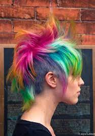 This color is so red hot that you will feel like your hair is literally on fire. 15 Short Bright Color Ideas Funky Hairstyles Short Hair Styles Dyed Hair
