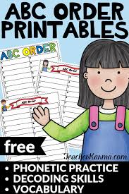 Practice one section a day or do the whole worksheet at once. Why Teaching Abc Order Is Important Freebies Teacher Karma
