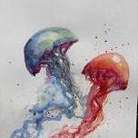 Watercolor Jellyfish: Paint and Sip