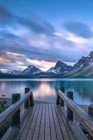 3584 viewslake minnewanka, canada, stones, mountain. Canada Bow Lake Pier 750x1334 Iphone 8 7 6 6s Wallpaper Background Picture Image