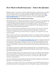 Monthly premiums for aca marketplace the average national monthly health insurance cost for one person on an affordable care act. Calameo How Much Is Health Insurance That Is The Question