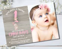 Editable Bunny 1st Birthday Invitation: Easter Party (digital File)