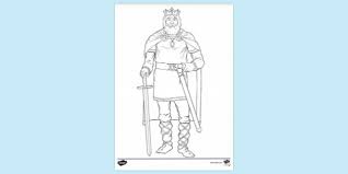 Free coloring book and kids educations coloring page. Free King Arthur Colouring Sheet Colouring Sheets