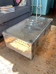 Coffee table old design travel trunk coffee table cottage wooden pine chest vintage blanket box 81 x 50 x 39 cm. Flophouze Shipping Container Hotel Travel Trunk Coffee Table