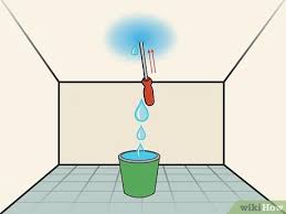There is another, more dangerous situation, when the water forms a bubble in the ceiling. How To Fix A Leaking Ceiling With Pictures Wikihow