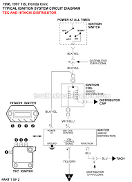 Diagram honda civic 1996 spark plug wiring full version hd quality chorddiagrams orologireplica it. Ignition System Wiring Diagram 1996 1997 1 6l Honda Civic