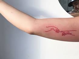 The aim is to reproduce the photograph as closely as possible. Adele Swim Top Red Tattoos Red Ink Tattoos Ink Tattoo