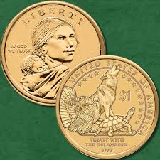 The sacagawea dollar (also known as the golden dollar) is a united states dollar coin introduced in 2000, although not minted for general circulation between 2002 to 2008 and again from 2012 onward because of its general unpopularity with the public and low business demand for the coin. The Complete Uncirculated Collection Of Sacagawea Dollars