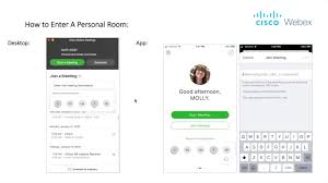 Webex Help How To Enter A Personal Room Youtube