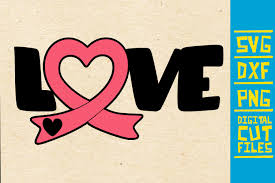 Love Breast Cancer Pink Ribbon Graphic By Svgyeahyouknowme Creative Fabrica