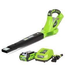 Amazon Com Greenworks 24252 G Max 40v 150 Mph Variable Speed Cordless Blower 2ah Battery And Charger Includ Electric Leaf Blowers Leaf Blowers Leaf Blower