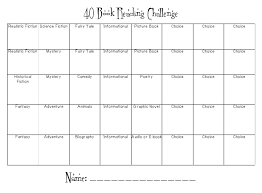 40 Book Challenge Chart Thinking Of Teaching A Sleigh