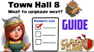 In this upgrade order priority guide, i will discuss the right order in which to upgrade and build new structures at town hall 4 in clash of clans. Clash Of Clans What To Upgrade First Th8 What To Upgrade Next Townhall8 Guide Youtube