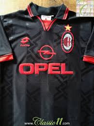 Explora 393 fotografías e imágenes de stock sobre ac milan 1996 o realiza una nueva búsqueda para encontrar. Ac Milan Third Football Shirt 1996 1997 Sponsored By Opel