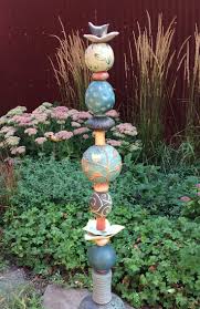 Build Your Own Stack By Mixing And Matching My Colorful Ceramic Pieces Garden Totems Yard Art Garden Art