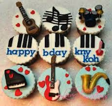 Theme Birthday Cupcake Ideas For Boys Music Instrument Theme Music Cupcakes Music Cakes Birthday Cupcakes