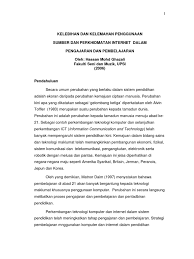 Proses pengajaran dan pembelajaran pengajaran dan pembelajaran merupakan aspek penting dalam pelaksanaan kurikulum. Kelebihan Dan Kelemahan Penggunaan Sumber Dan Perkhidmatan Internet Dalam Pengajaran Dan Pembelajaran