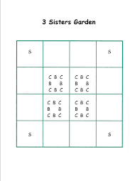 3 Sisters Corn Squash And Beans Square Foot Garden Layout