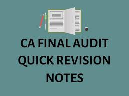 Pdf Ca Final Audit Quick Revision Notes Ca Blog India