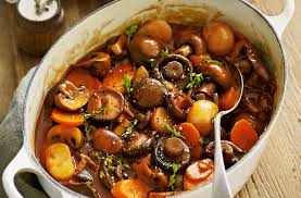 Mushroom Bourguignon Tesco Real Food Recipe Vegetarian Stew Easy Family Meals Stew Recipes