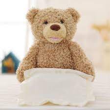 The bear holds a little tiny blanket and pulls the blanket over his eyes and back down in. Buddy The Peek Boo Teddy Bear Inspireuplift Bear Plush Toy Teddy Bear Boo Toy