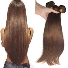 No glue or adhesive was used. Amazon Com Medium Brown Brazilian Straight Hair Weave Bundles 3 Pieces Set Real Human Hair Full Head Sew In Remy Hair Extensions 300 Grams Pack 12 12 12 Inches Beauty