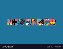 November Concept Word Art Royalty Free Vector Image