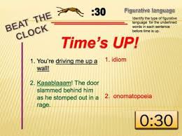 Figurative Language And Sound Devices Beat The Clock Power Figurative Language Language Powerpoint Games