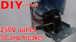 Would it be possible to get a schematic to wire a 50 amp. Diy 240 Volt Outlet 50 Amp Breaker In My Home Workshop Easiest Install Ever Youtube