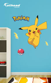 Add Some Fun Adventure To The Walls Of Your Child S Room With These Pokemon Pikachu Removable Vinyl Wall Decals Pokemon Room Kids Rooms Diy Children Room Girl