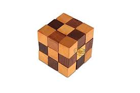 Unique Art Craft World 3x3 Wooden 3d Handmade Cube Puzzle Wooden Toys Game Snake Cube Dice Game For Kids And Adults In 2020 Cube Puzzle Unique Art Wooden Puzzles