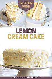 Gluten Free Lemon Cream Cake In 2020 Lemon Cream Cake Gluten Free Cake Recipe Gluten Free Easter Recipes