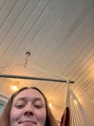 someone said “why is there a giant hanger above your head” 😭😭😭😭 it's a  hammock swing/chair ahshagdkqhsjahsh