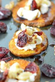 Sweet Potato Rounds With Goat Cheese Recipe Chisel Fork Sweet Potato Appetizers Goat Cheese Recipes Food