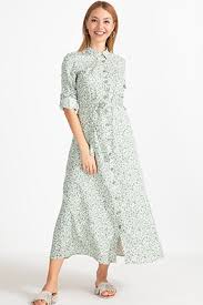 Onden Dugmeli Cicekli Elbise Elbise Modelleri Moda Stilleri Cicekli Elbise
