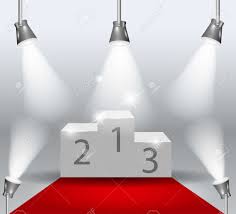 And stick figures drawn on green blackboard. Illuminated Winners Podium Isolated With Red Carpet On Grey Background Royalty Free Cliparts Vectors And Stock Illustration Image 66773912