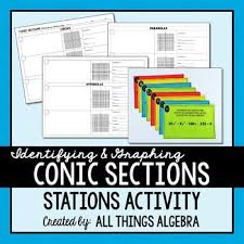 Identifying And Graphing Conic Sections Stations Activity Station Activities Conic Section Activities