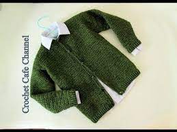 كروشيه جاكت لطفل ولد او بنت كروشيه كافيه crochet cafe crochet for boys crochet videos crochet sweater