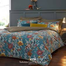 The traditional euro sham size measures 26x26. Floral Geo 100 Cotton Duvet Cover Set Teal Yorkshire Linen Spain