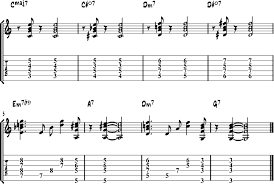 Easy Jazz Guitar Chords Tabs Chord Charts