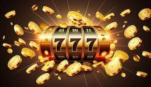 Golden slot machine wins the jackpot casino background illustration |  Premium AI-generated image