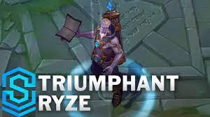Read that as ryze champion and thought another rework is incoming lol. Triumphant Ryze Skin Spotlight Pre Release League Of Legends Youtube